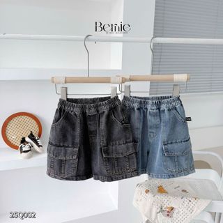  Quần short quần jean túi hộp cho bé trai phong cách hàn quốc size 11 kg tới 28 kg SIRI KIDS 25Q002 