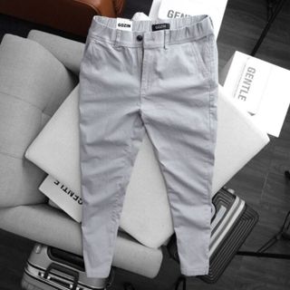 Quần kaki nam ống suông co giãn màu chất vải cotton cao cấp trẻ trung, dáng đứng năng động lịch lãm