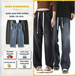 Quần jean nam nữ ống rộng bigsize SUN 09,03,N9 mang lại sự thoải mái và phong cách hàn quốc