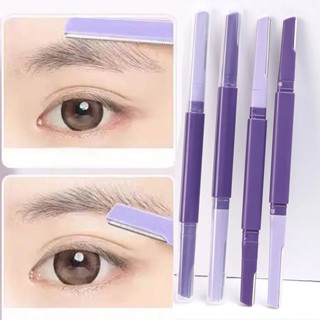  Dao tỉa lông mày hai đầu dao cạo mặt cầm tay tỉa lông lưỡi thép không gỉ Gumihoo1 