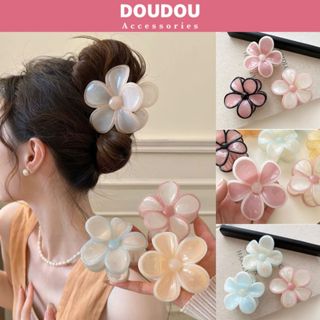  Kẹp tóc hoa sứ Doudou phong cách Hàn Quốc Kẹp càng cua nữ xinh xắn Cặp gắp tóc hình bông hoa ZJ032 