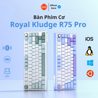  Bàn phím cơ Royal Kludge RK R75 Pro | Bluetooth 2.4G USB | LED RGB | Mạch Xuôi 5 Pin | Full Foam 