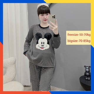  Bộ bầu - bộ sau sinh mặc nhà   Rip MICKEY - THÊU XÙ   chất liệu thun borip Cotton 4 chiều Mềm 