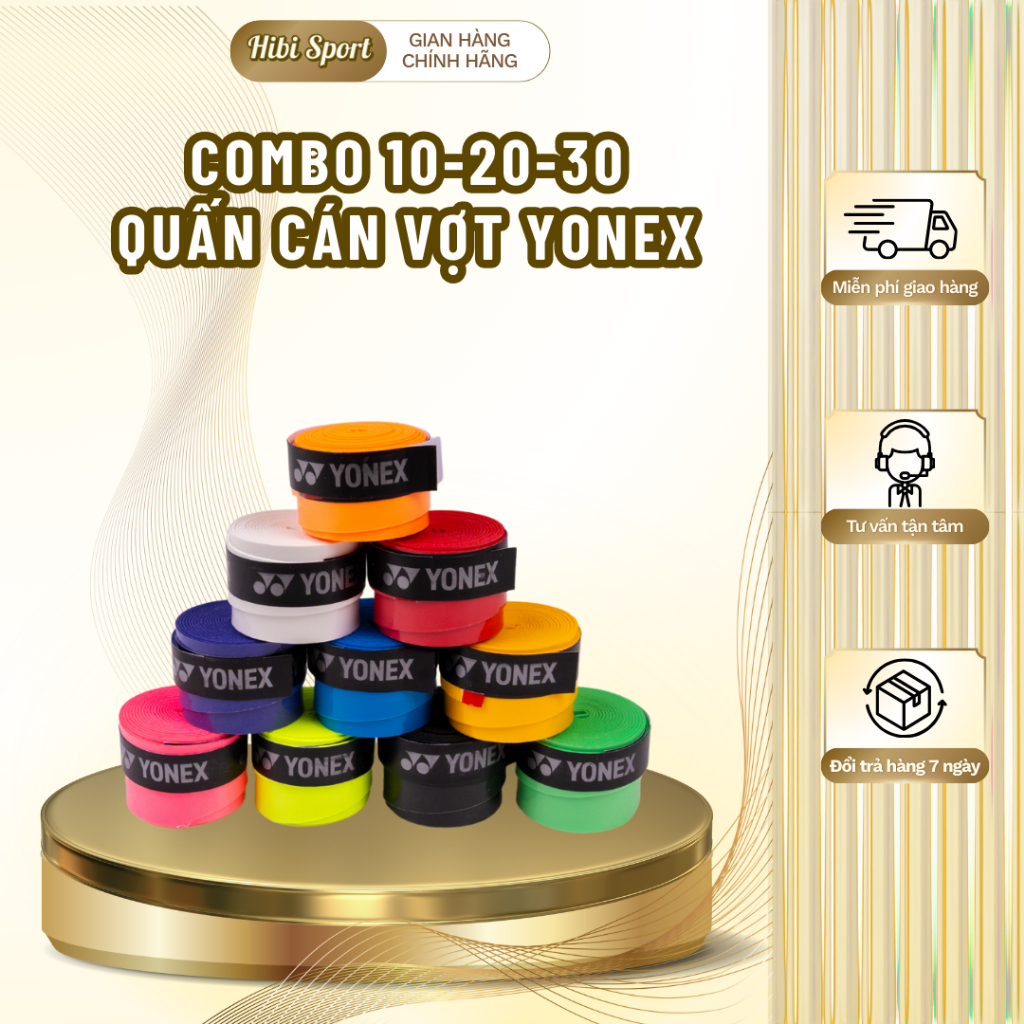 Combo 10-20-30 Quấn Cán Vợt Yonex –  Chống Trơn, Thấm Mồ Hôi