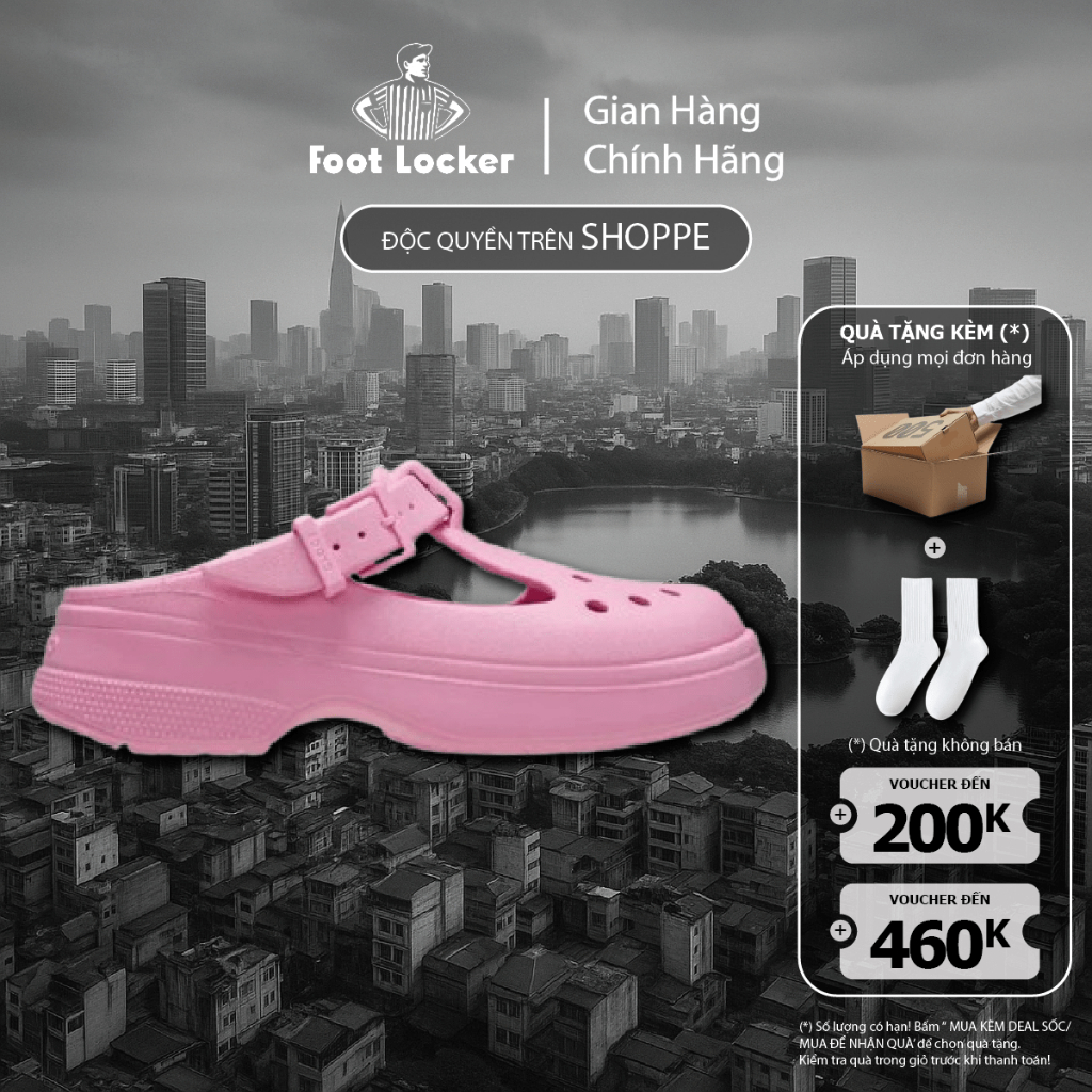 [ CHÍNH HÃNG ] GIÀY CLOG UNISEX CROCS CLASSIC MARY JANE - PINK TWEED - Foot Locker