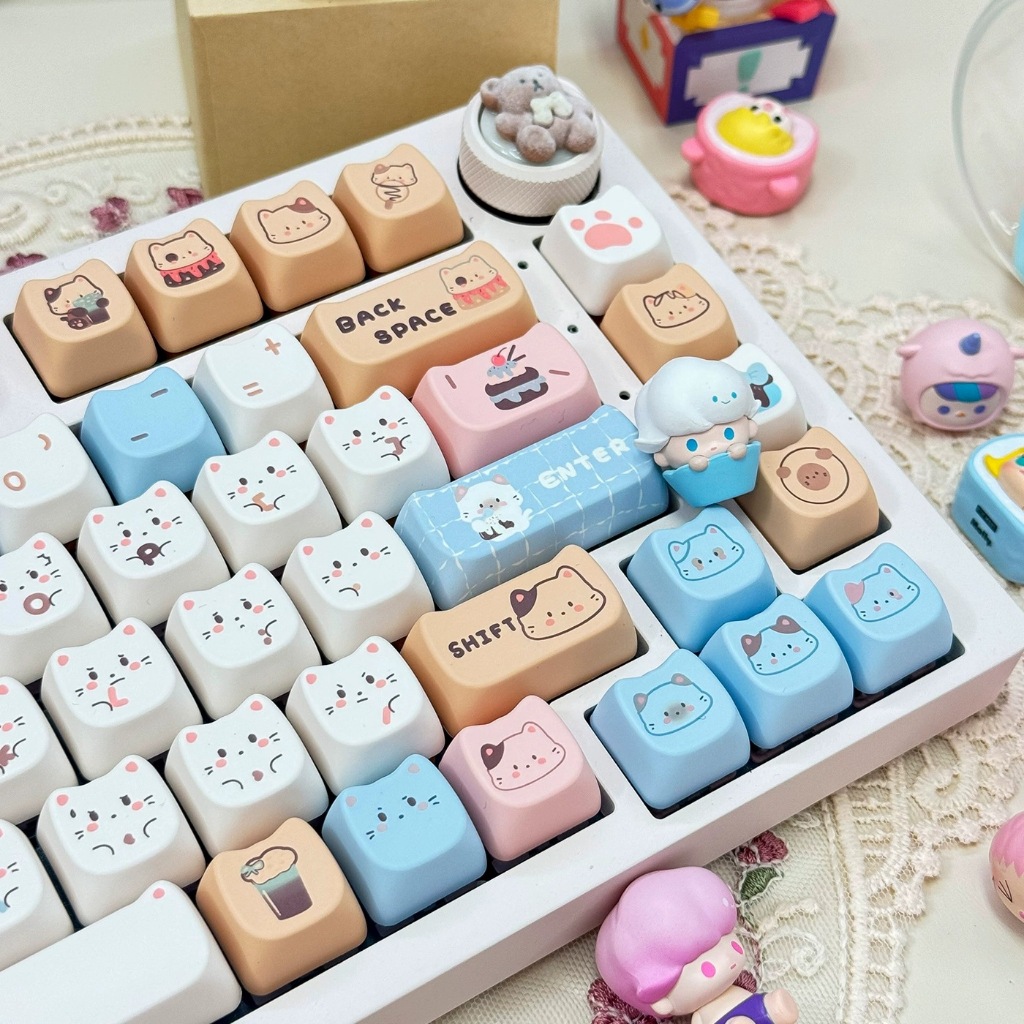 Tổng hợp keycap dễ thương, chất liệu PBT cao cấp, lắp được cho nhiều loại bàn phím | BigBuy360 - bigbuy360.vn