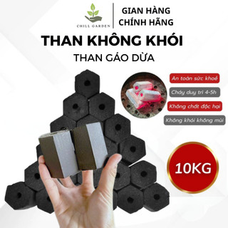   10kg -Than Nướng Không Khói ChillFarm Than Sinh Học Làm Từ Gáo Dừa Không Bụi Đốt Cháy 3-5h 