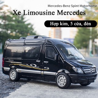  Đồ chơi xe ô tô Limousine Mercedes KAVY tỷ lệ 1:32 bằng hợp kim có nhạc đèn mở 5 cửa 