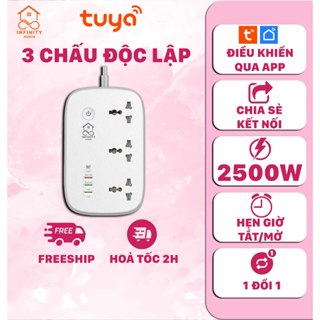 Ổ Cắm Điện [ WIFI ] Thông Minh, 3 Chấu + Sạc Nhanh Type C 30W, Cài Đặt Hẹn Giờ, Điều Khiển Từ Xa Qua App