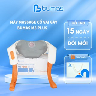 Máy Massage Cổ Vai Gáy BUMAS M3 Plus - Đầu Massage Silicon 16 Điểm Chạm, Chườm Ấm Diện Rộng