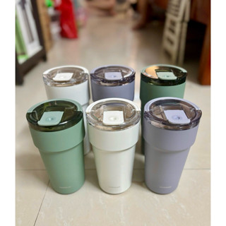  LY GIỮ NHIỆT LOCKNLOCK BẰNG THÉP PHỦ SỨ KÈM ỐNG HÚT - LHC4416  710ML    LHC4419  900ML  