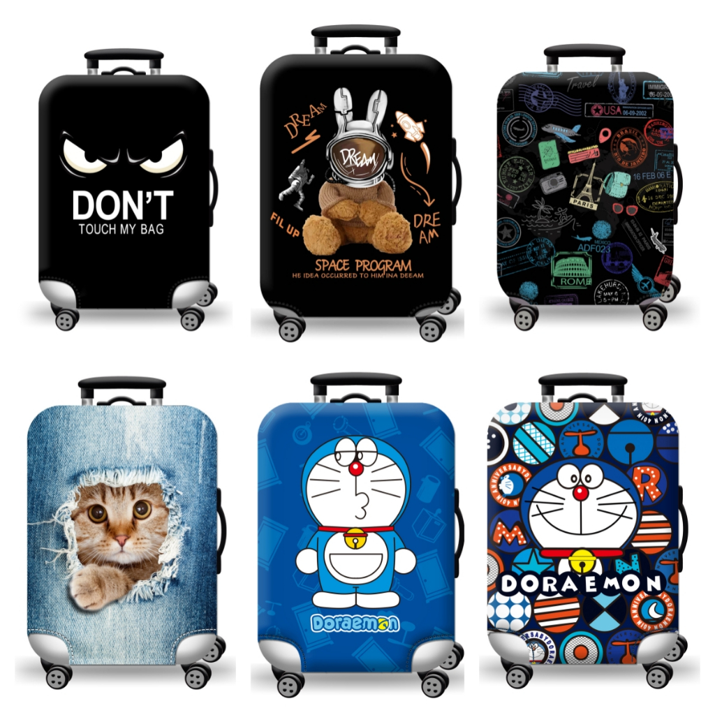 Vỏ bọc bảo vệ vali, Túi Trùm Vali Thun 3D Co Giãn 4 Chiều Chống xước vali Có Độ Đàn Hồi Cao Đôrêmon