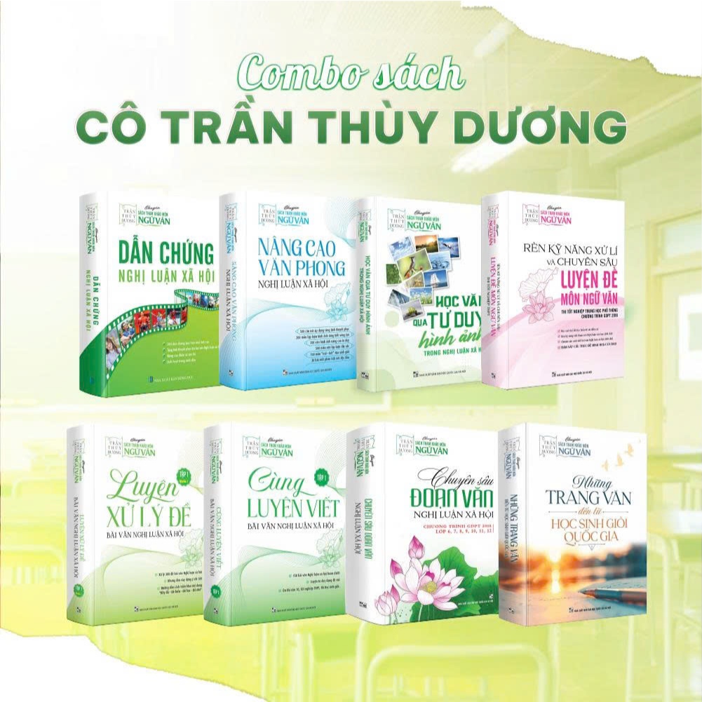Combo sách Ngữ Văn cô Trần Thùy Dương: Dẫn chứng NLXH, Nâng cao văn phong, HSGQG Ngữ Văn, Tư duy hìn