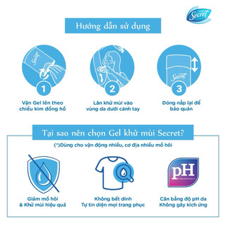 [LINARY1994] Lăn Khử Mùi/ Gel khử mùi ngăn mồ hôi Secret pH balanced (nhiều mùi)