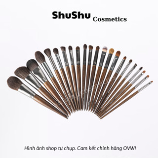 【OVW Bộ Cọ 22 Cây Lông Tự Nhiên Mềm Mại Cán Gỗ Trang Điểm Chuyên Nghiệp Và Cá Nhân SHUSHU COSMETICS