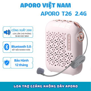 Máy trợ giảng không dây Aporo T26 2.4G Hỗ trợ thẻ , Bluetooth , Loa trợ giảng không dây