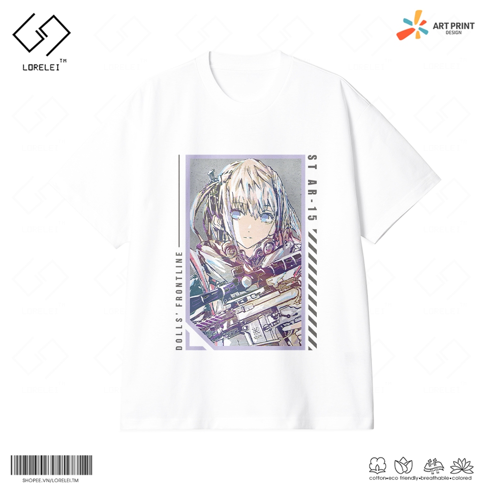 Áo thun Unisex Girls' Frontline ST AR-15 Cotton 100% ngắn tay