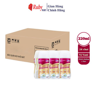 Thùng 24 sữa nước Glucerna uống liền tiện lợi 220ml (mẫu thùng thay đổi tùy từng đợt nhập hàng)