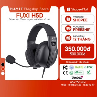 Tai Nghe Chụp Tai Có Dây Havit Fuxi H5D | Driver Lớn | Đệm Bọt Hoạt Tính