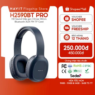 Tai Nghe Chụp Tai Havit H2590BT Pro Bluetooth 5.1 (Bản nâng cấp của Havit i62) - Hàng chính hãng