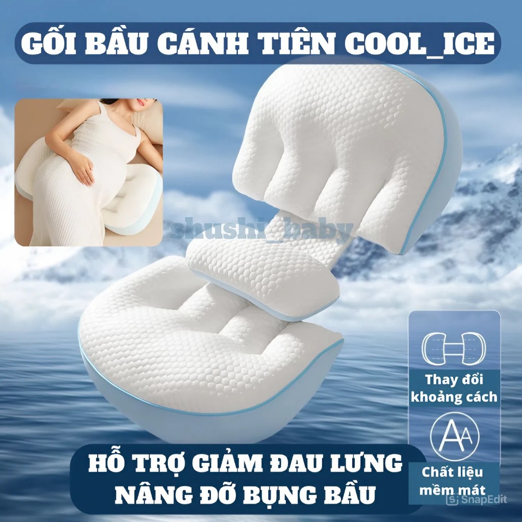 Gối Bầu Cao Cấp Kê Bụng Bầu Hỗ Trợ Giảm Đau Lưng Hiệu Quả