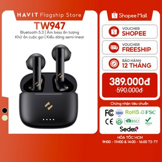  Tai nghe không dây Havit TW947 Bluetooth 5.3 - Hàng chính hãng 