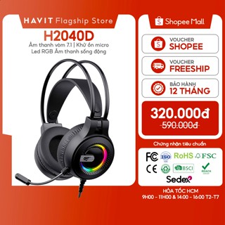  Tai Nghe Chụp Tai Có Dây Gaming Havit H2040D - Hàng Chính Hãng 