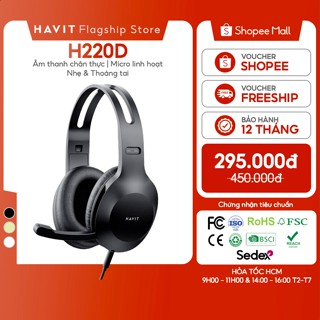 Tai nghe Headphone Havit H220D Có Dây | Tích Hợp Micro | Sound Quality