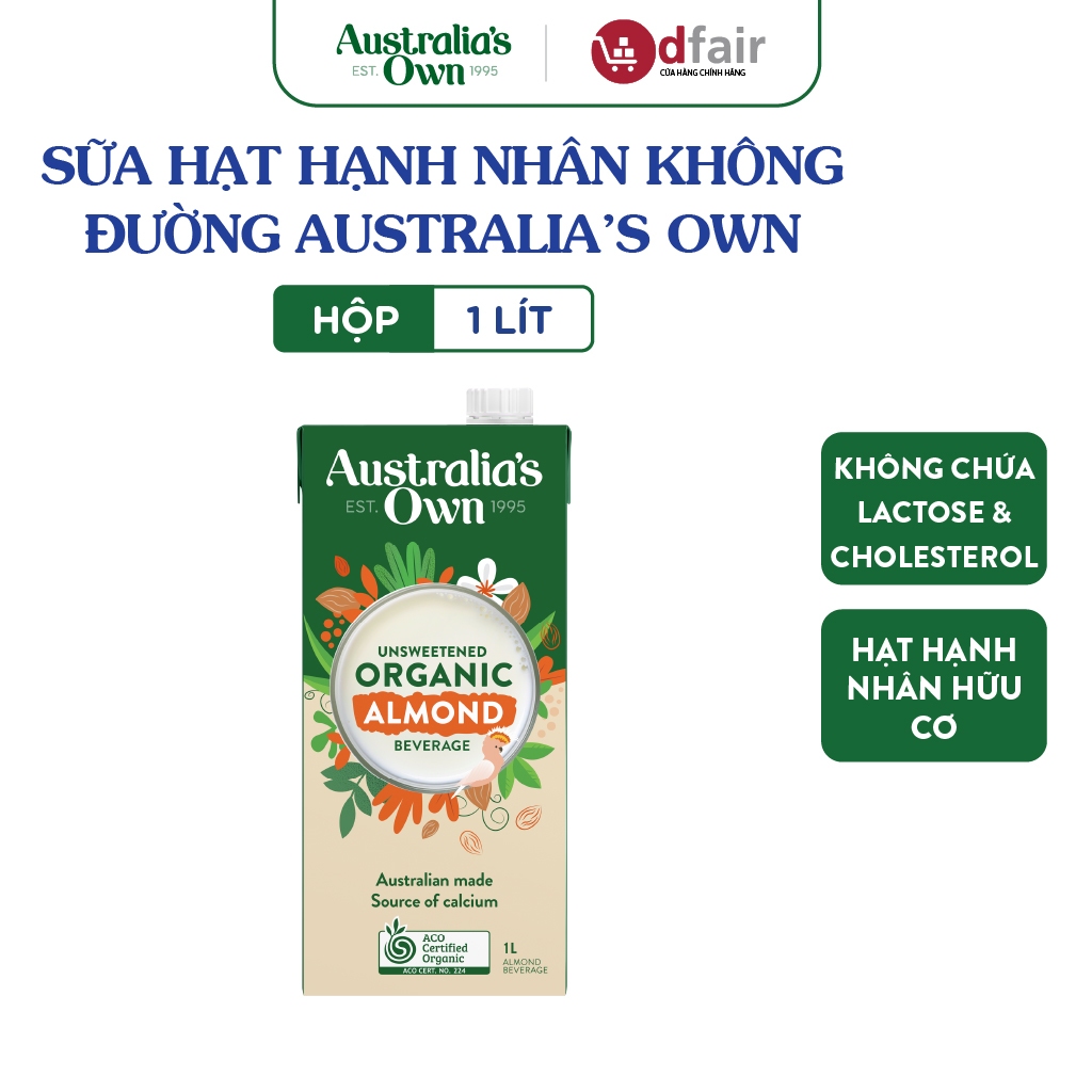 Sữa hạt Hạnh Nhân Không Đường Australia’s Own 1L