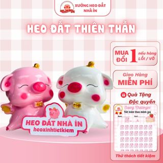  Heo đất tiết kiệm size to khổng lồ THIÊN THẦN CÁNH TIÊN heo THIÊN THẦN KHỔNG LỒ - HEO ĐẤT NHÀ ỈN 