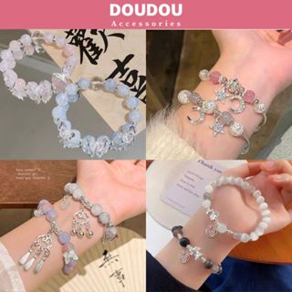  Vòng tay chuỗi hạt phong thủy Doudou Lắc tay thạch anh Vòng đá phong thủy cho nữ may mắn SZ006 