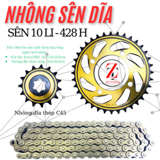 Nhông Sên Dĩa [ Sên 10 Li ] ZENTHAI Đủ Loại Xe Số DREAM - WAVE RS/S110/ RSX -  FU 125 -JU/ SI-Tau GIÁ SIÊU HỜI