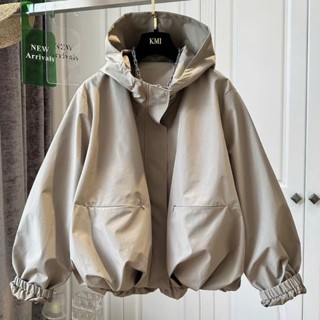 [ẢNH THẬT]Áo Khoác Gió Nữ Dáng Bí Bồng Xòe Form Rộng Có Mũ Retiro Unisex Áo Khoác Dù Chống Nắng Chống Gió Ulzzang