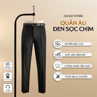 QUẦN ÂU NAM ADAM STORE ĐEN SỌC CHÌM Q332