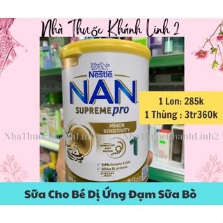 🌺NAN SupremePro số 1 lon 400g - Sữa NAN SUPREME PRO số 1 - Sữa Bột Nestlé NAN SupremePro 1 cho bé dị ứng đạm bò .