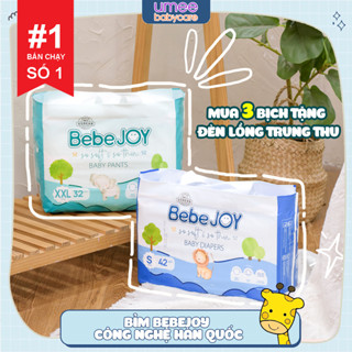 Tã/Bỉm quần/dán Bebejoy Hàn Quốc thấm hút nhanh, chống tràn, mềm mịn đủ size NB50/S44/M40/M38/L36/XL34