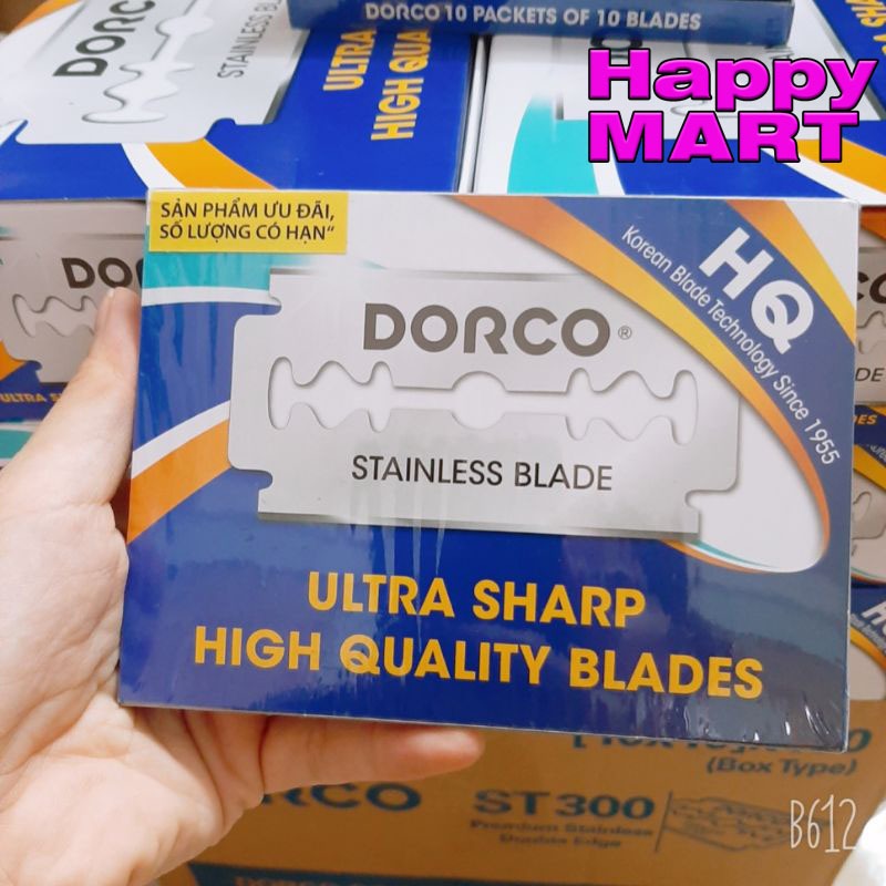 [CHÍNH HÃNG - GIÁ SỈ] Dao Cạo Râu DORCO ST300 Vỉ 10 Hộp (100 Chiếc) dao Tem