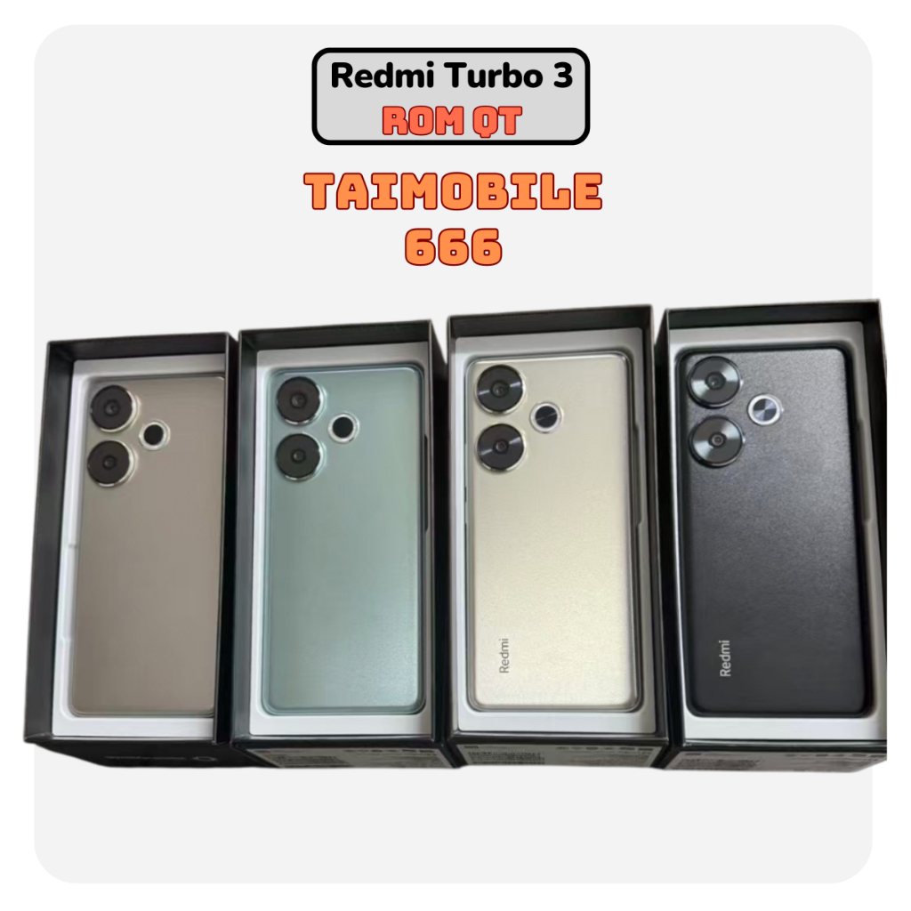  Điện thoại Xiaomi Redmi Turbo 3 fullbox New Seal Rom QT Poco F6  Snapdragon 8s Gen 3 BH 3-6 Tháng 