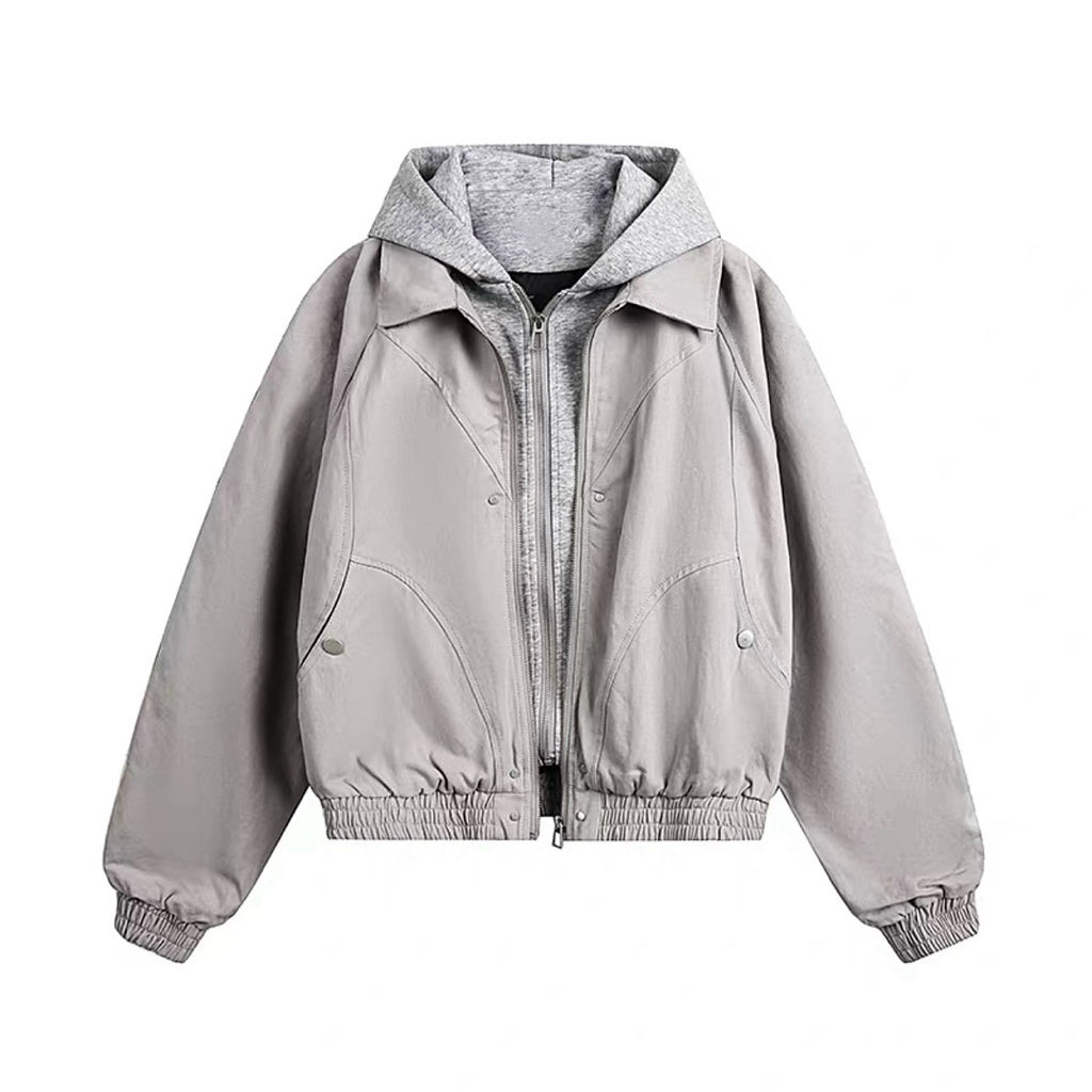 (có ảnh thật )Áo Khoác Bomber Phối Hoodie Unisex Form Rộng-Stressout | BigBuy360 - bigbuy360.vn