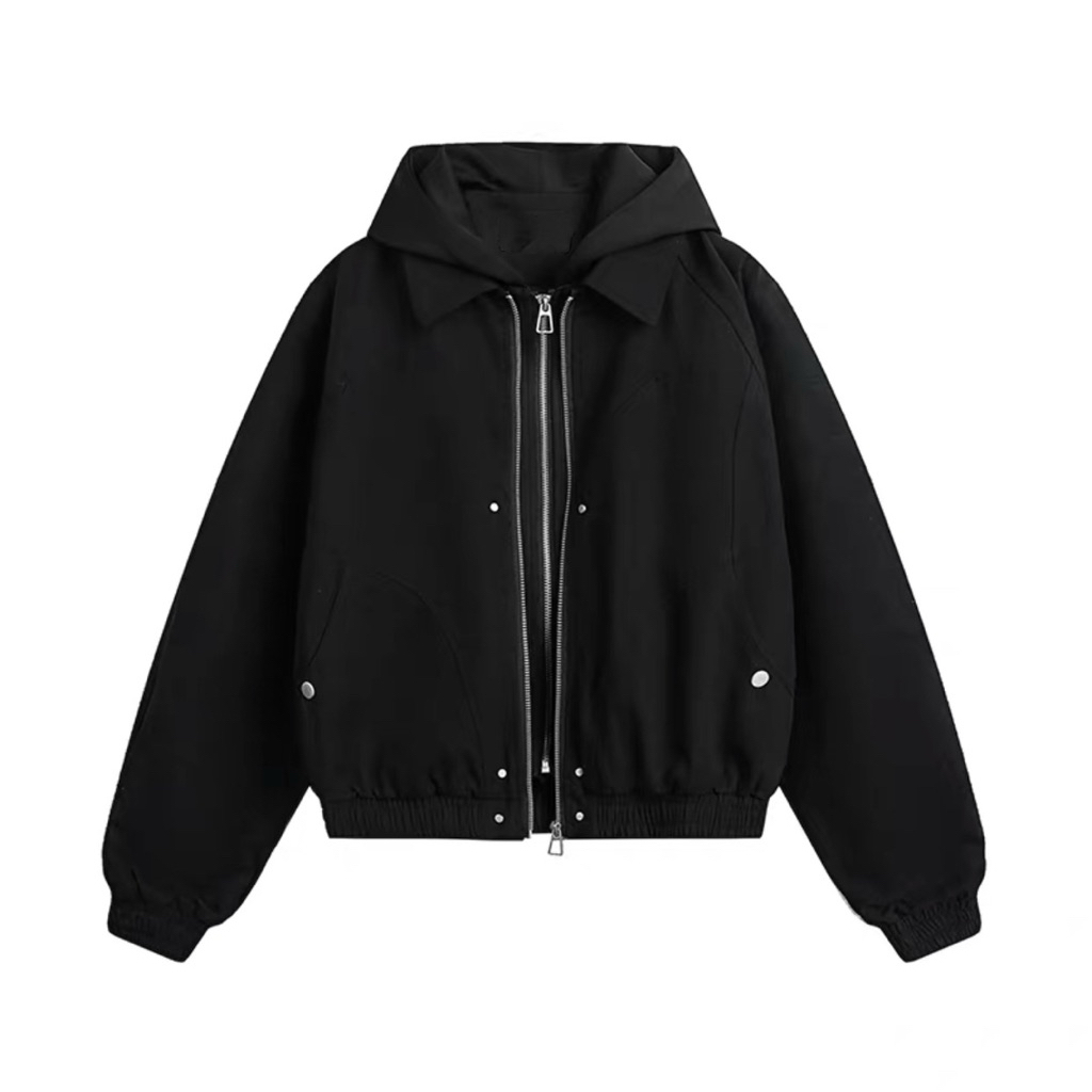 (có ảnh thật )Áo Khoác Bomber Phối Hoodie Unisex Form Rộng-Stressout | BigBuy360 - bigbuy360.vn