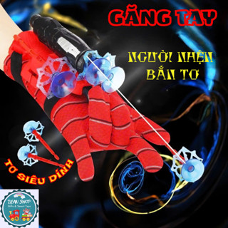  Đồ Chơi Găng Tay Bắn Tơ Người Nhện - Găng Tay Spider Man- Bắn Tơ Có Giác Hút Dính Kèm Dây Cự Ly 5M 
