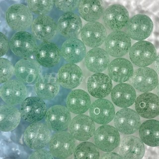  Combo 3 Hạt đá tự nhiên Green Strawberry Quartz Thạch Anh Dâu Tây Xanh  đá phong thủy dùng xỏ chuỗi vòng tay 