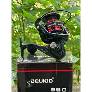  Máy Câu Cá Deukio FS Kim Loại Màu Đỏ Đen 2000-7000 