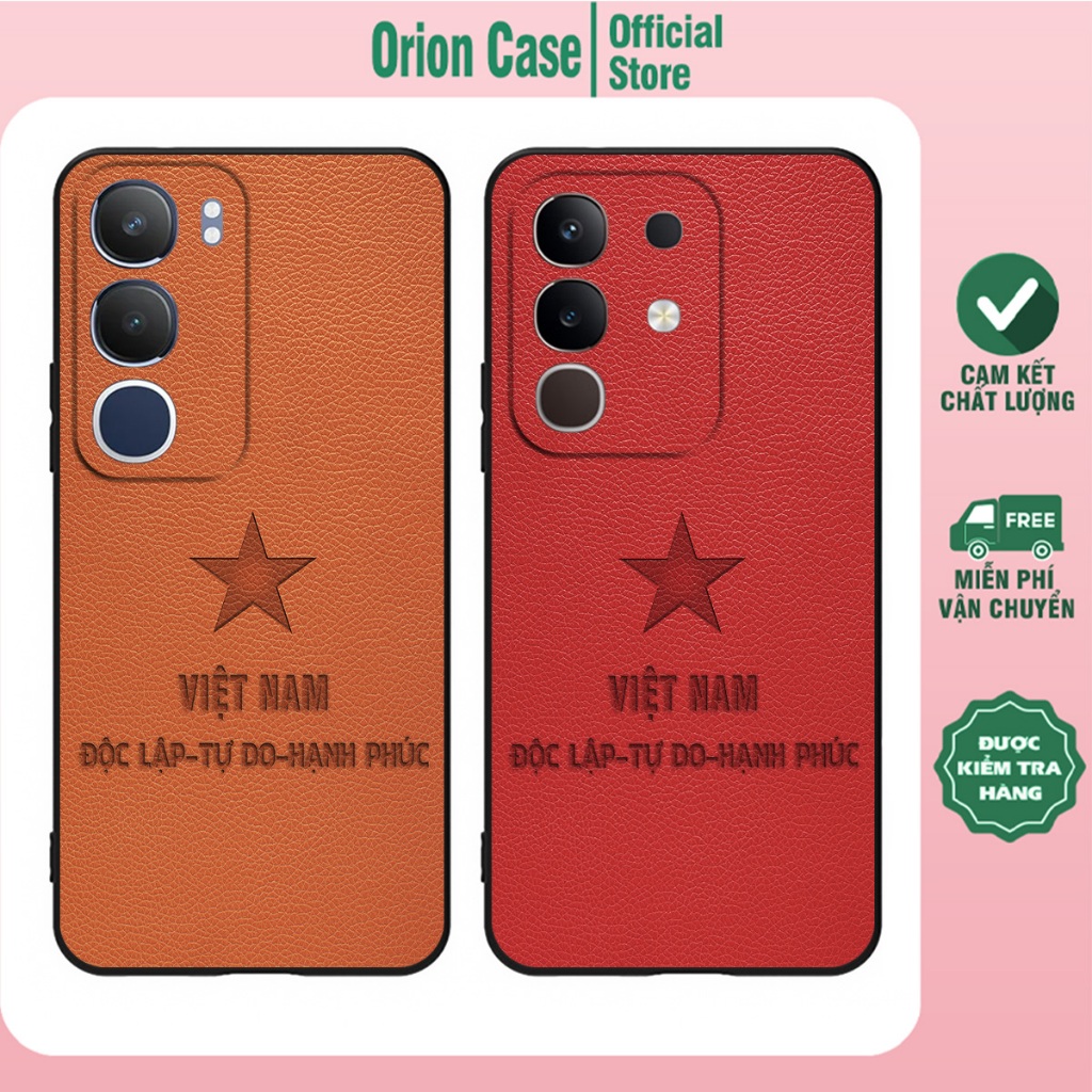 Ốp lưng Vivo Y29 4G - Vivo Y29 5G in họa tiết giả da, tiểu ngữ Việt Nam