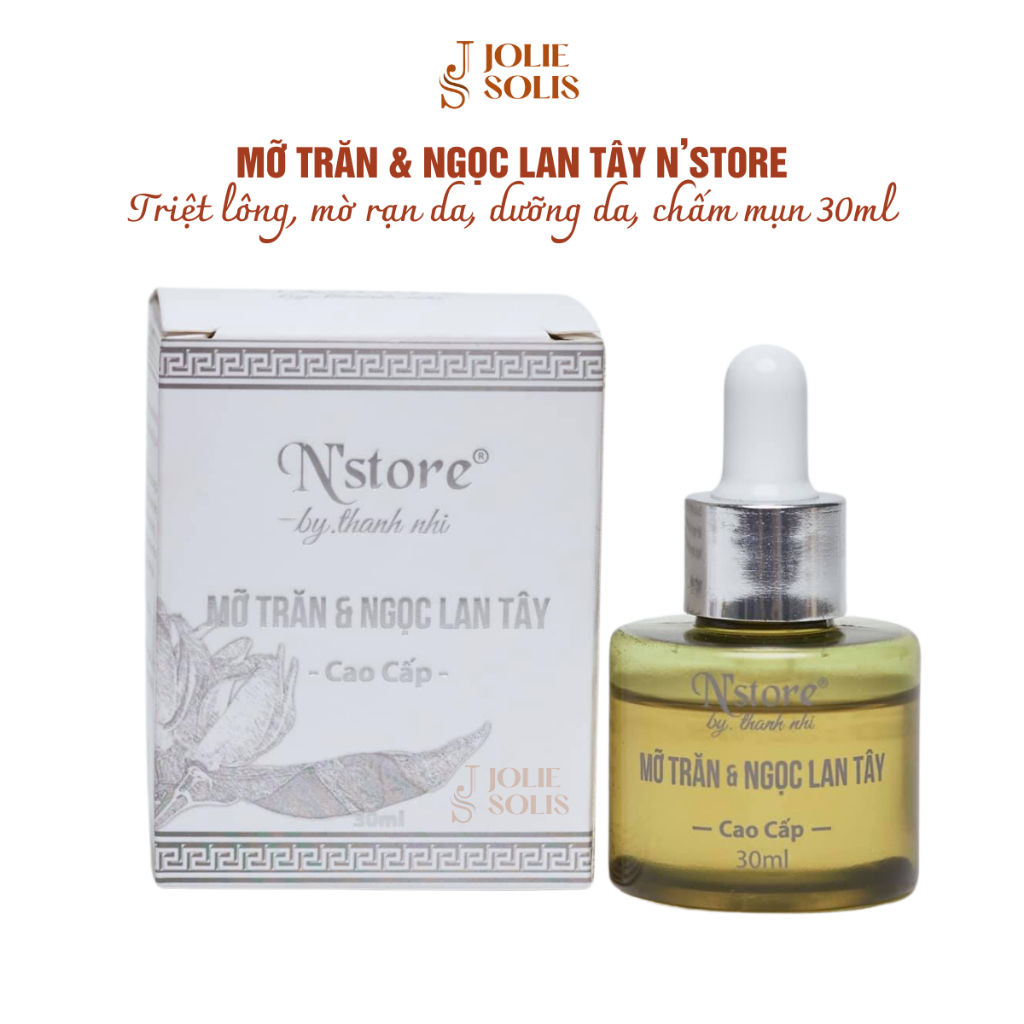 Mỡ Trăn Ngọc Lan Tây N'store triệt lông mặt, nách, bikini, tay chân,...dưỡng da, chấm mụn 30ml Jolie Solis