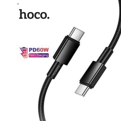 Cáp sạc nhanh Hoco X119 PD60W TypeC to TypeC hỗ trợ truyền dữ liệu dùng cho Android/15/16/17 dài 1M