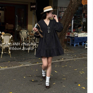  Váy babydoll dáng bồng nhẹ  ảnh thật  VH9 