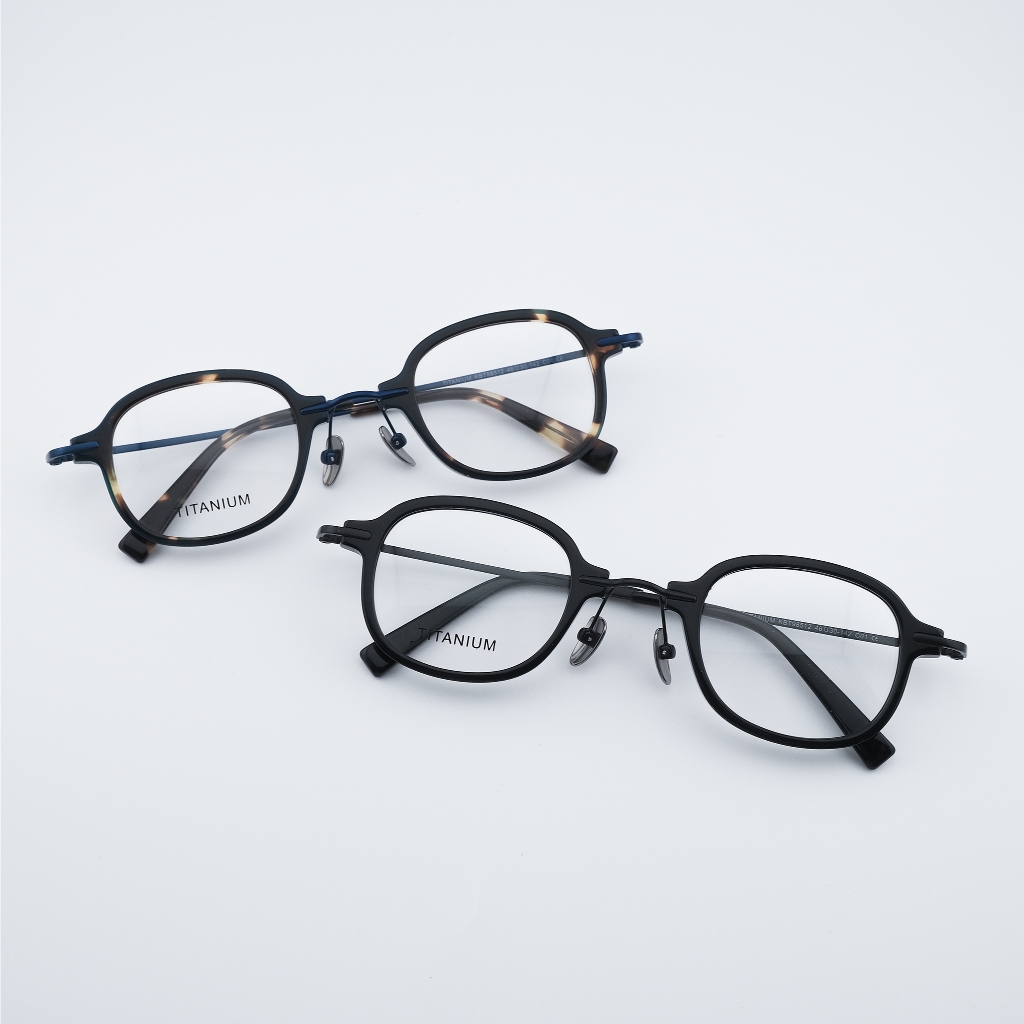 Gọng kính TAVAT Bi-Square Khung Thép Titanium Giả Cận Mắt Chống Ánh Sáng Xanh Cao Cấp