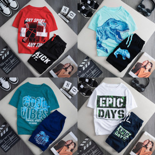   COMBO 2 BỘ  Đồ Bộ Bé Trai Bé Gái Size Đại 35kg Mặc Hè - Quần Áo Bé Trai 45kg Chất Cotton Mềm Mát Hút Mồ Hôi 