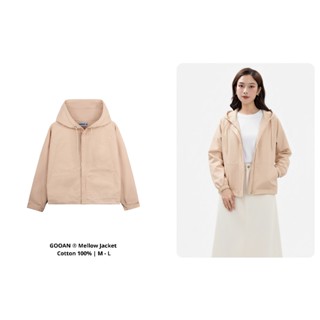  Áo Khoác Chống Nắng Nữ Kaki Mellow Gooan – Cotton 100% Có Mũ Chống Tia UV Form Rộng Mát Mẻ 
